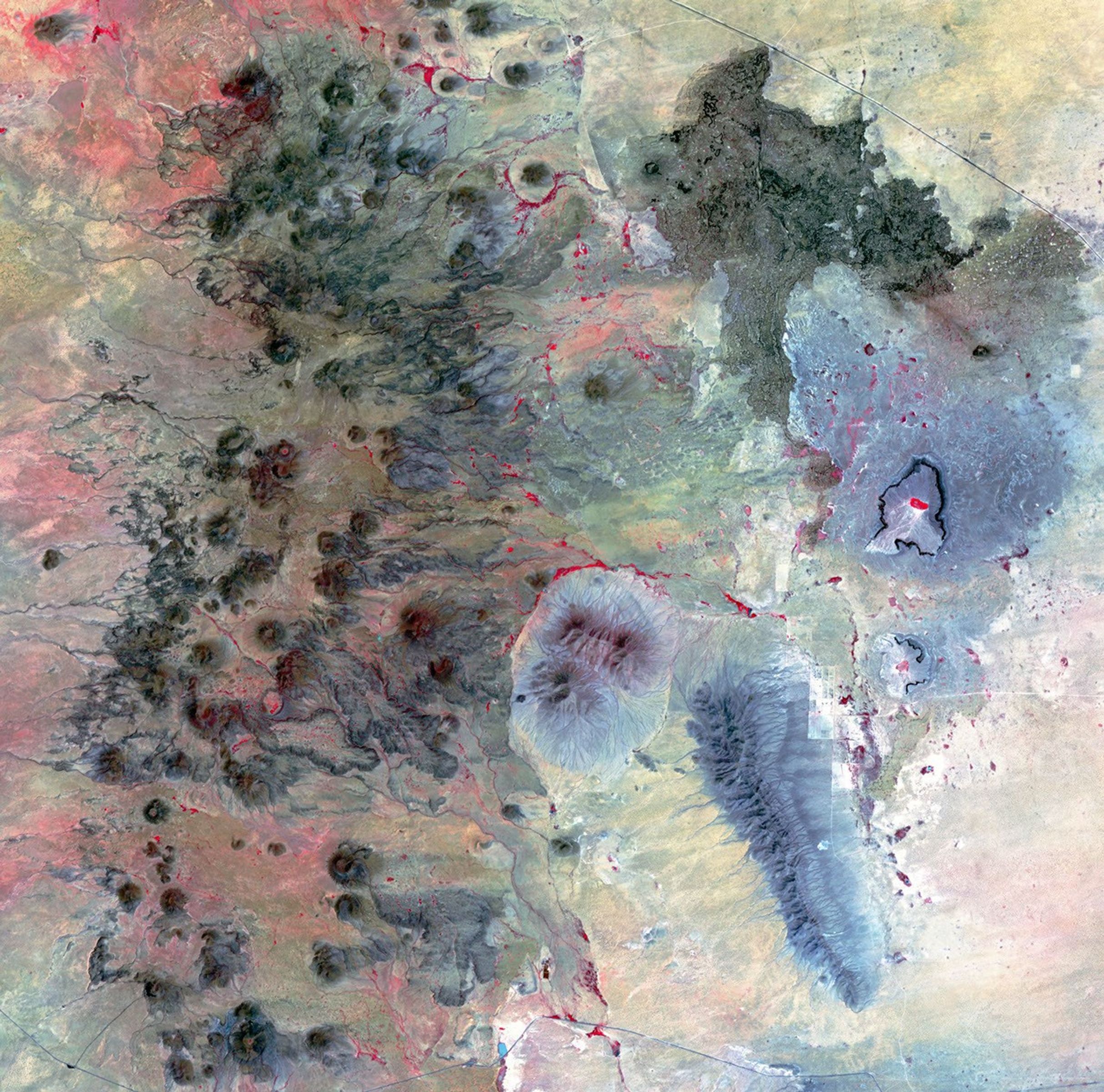 NASA's Terra spacecraft shows the Potrillo volcanic field, located on the Rio Grande Rift in southern New Mexico.