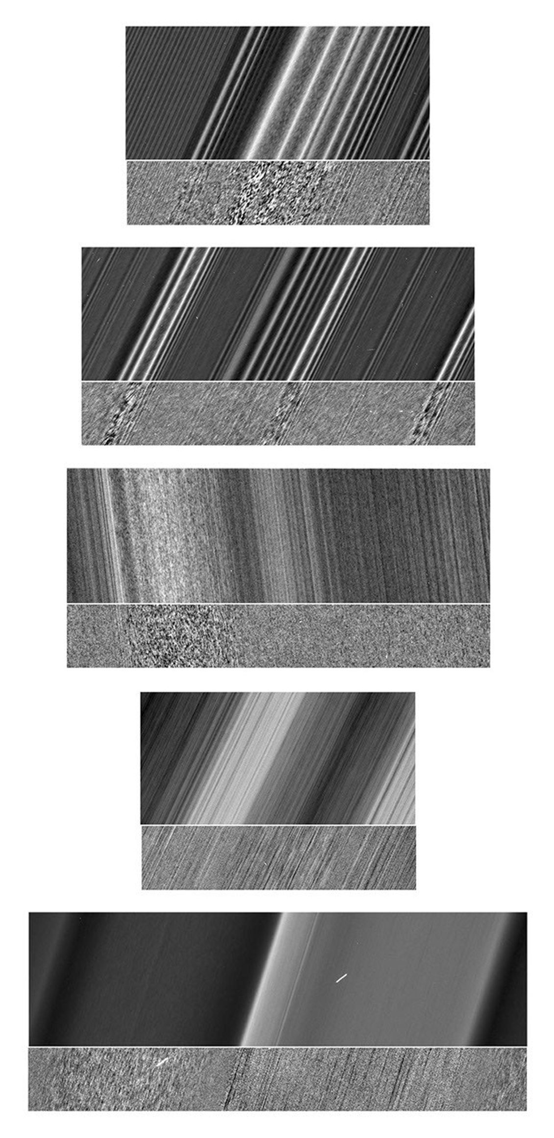 NASA's Cassini spacecraft shows the sunlit side of Saturn's rings.