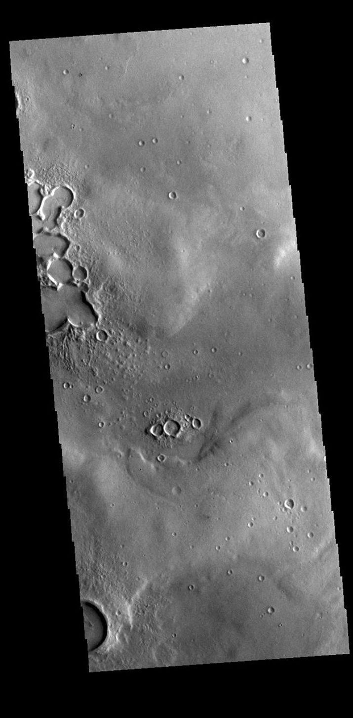 This image from NASA's Mars Odyssey shows the plains between Terra Sabaea and Utopia Planitia.