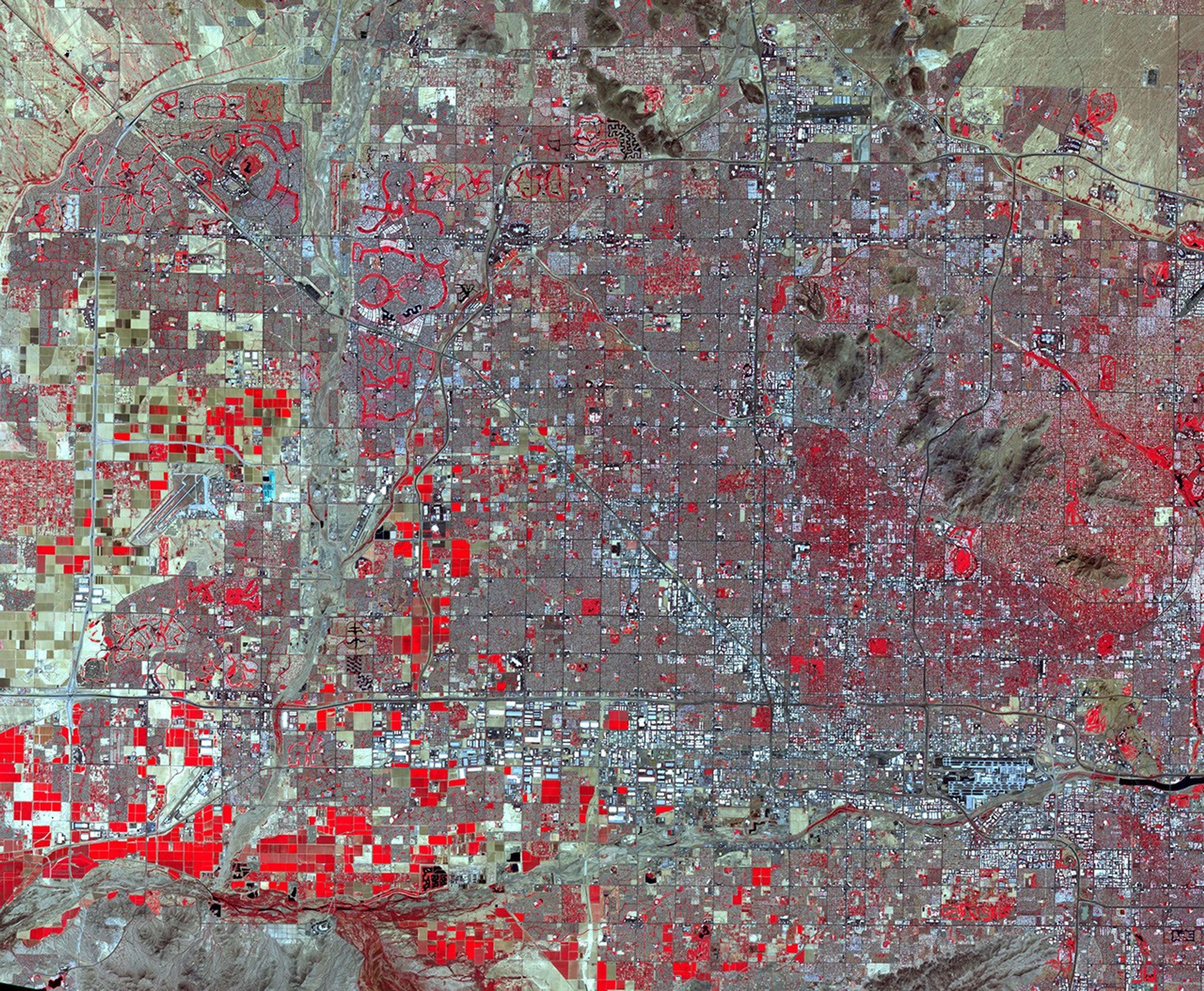 NASA's Terra spacecraft shows Phoenix, the capital and most populous city in Arizona.