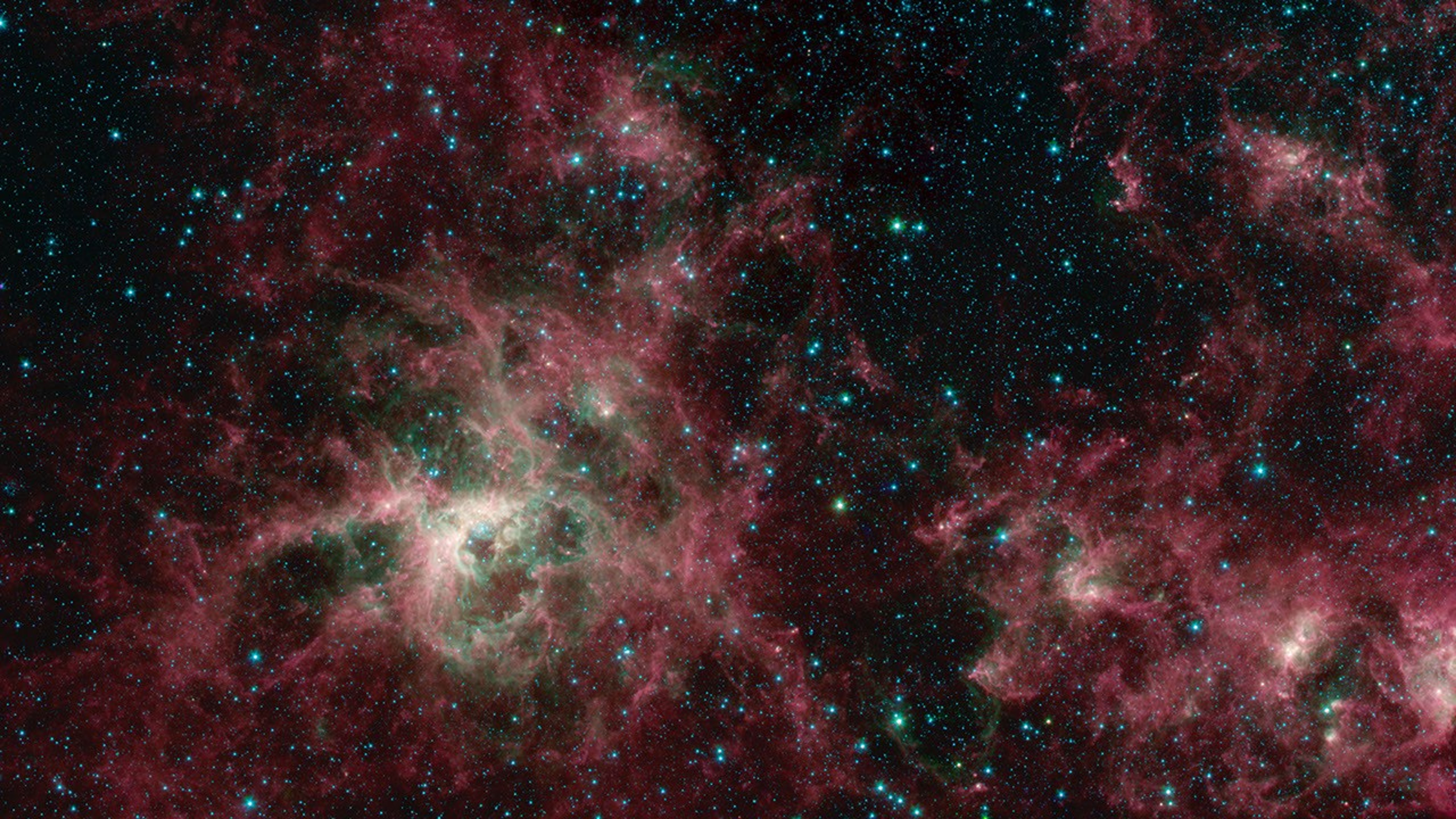 This image from NASA's Spitzer Space Telescope shows the Tarantula Nebula in infrared light.