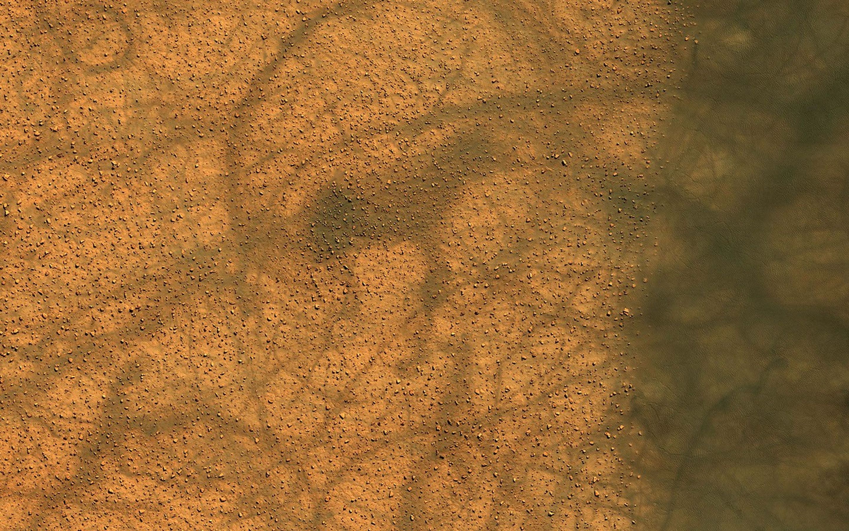 This image acquired on September 3, 2020 by NASA's Mars Reconnaissance Orbiter, shows loops in the tracks that can often be used to discern the direction traveled by dust devils.
