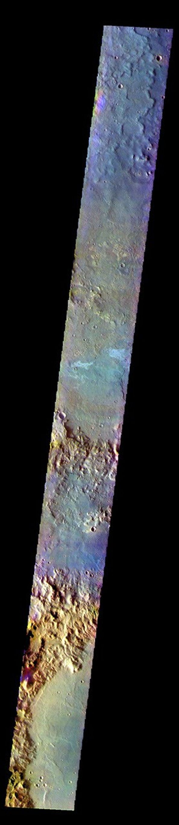 This image from NASA's Mars Odyssey shows several craters in Terra Cimmeria.