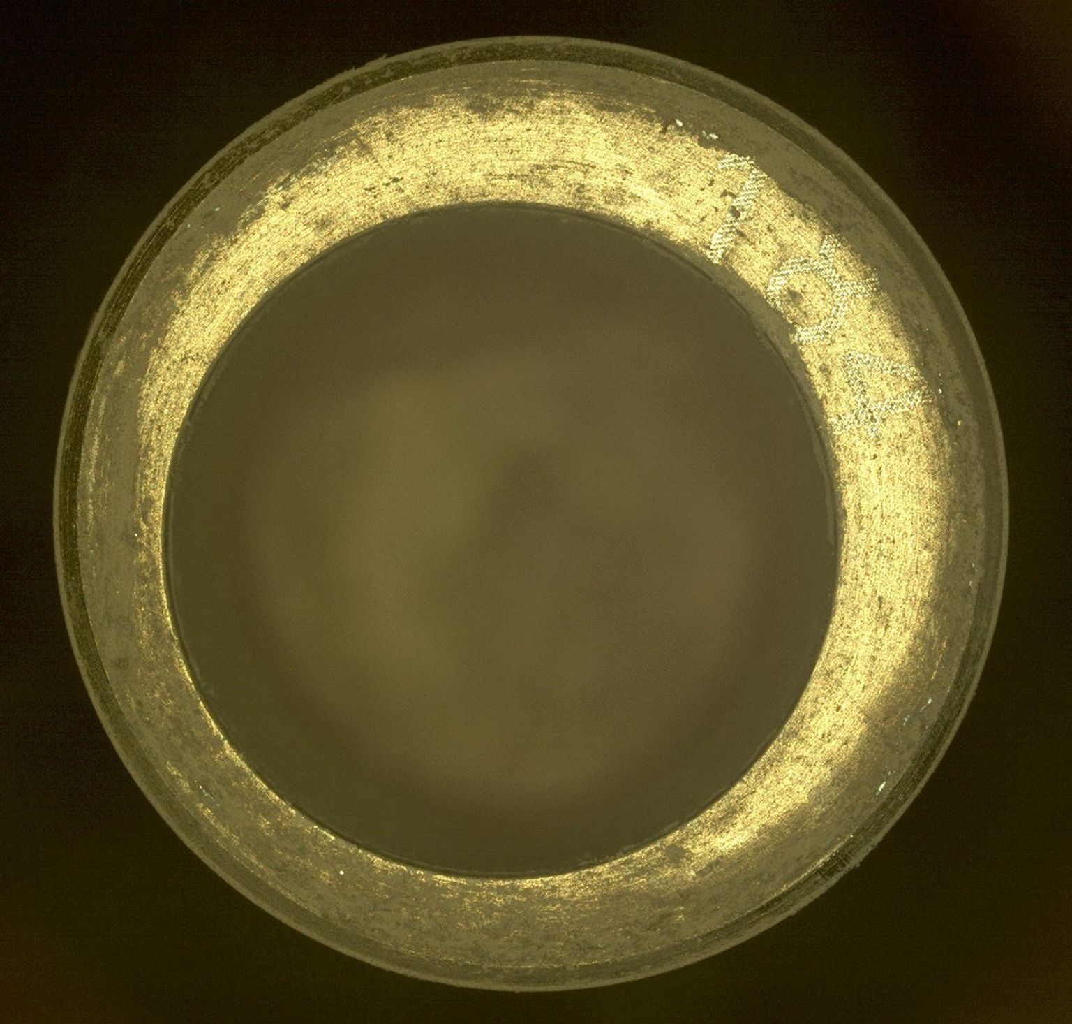 These images show changes in the dust accumulation over the course of four days on the rim of the collection tube containing Perseverance's 14th sample. The images were acquired by the rover's Sampling and Caching System Camera, or CacheCam.