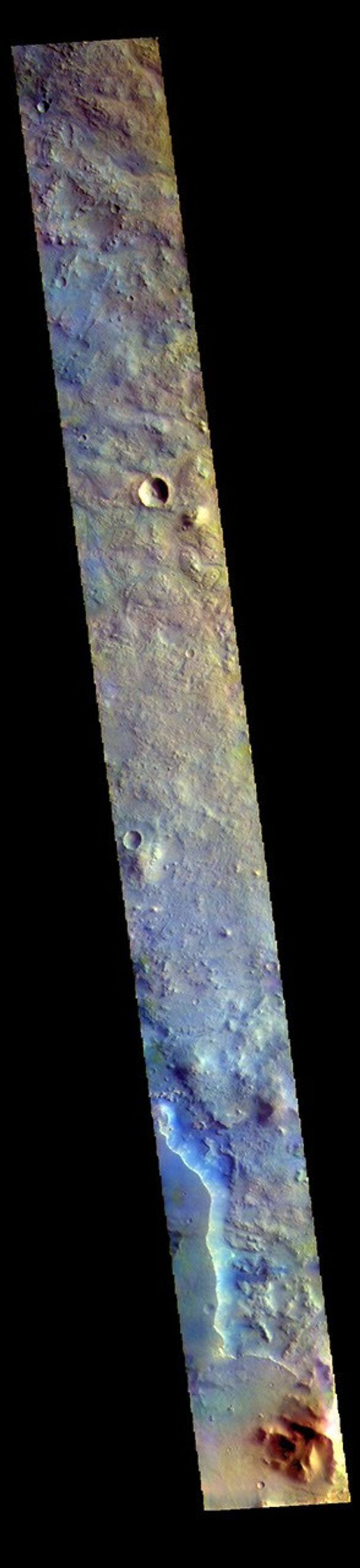This image from NASA's Mars Odyssey shows part of Terra Sabaea.