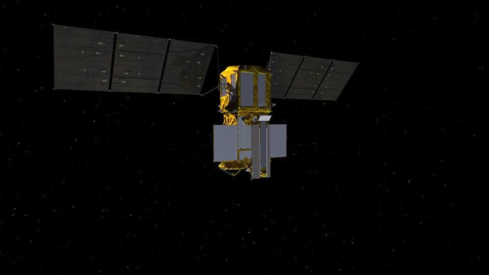 This animation shows the antennas for the Ka-band Radar Interferometer (KaRIn) instrument deploying on the SWOT satellite. The actual antennas deployed over the course of four days after the spacecraft's Dec. 16, 2022 launch.