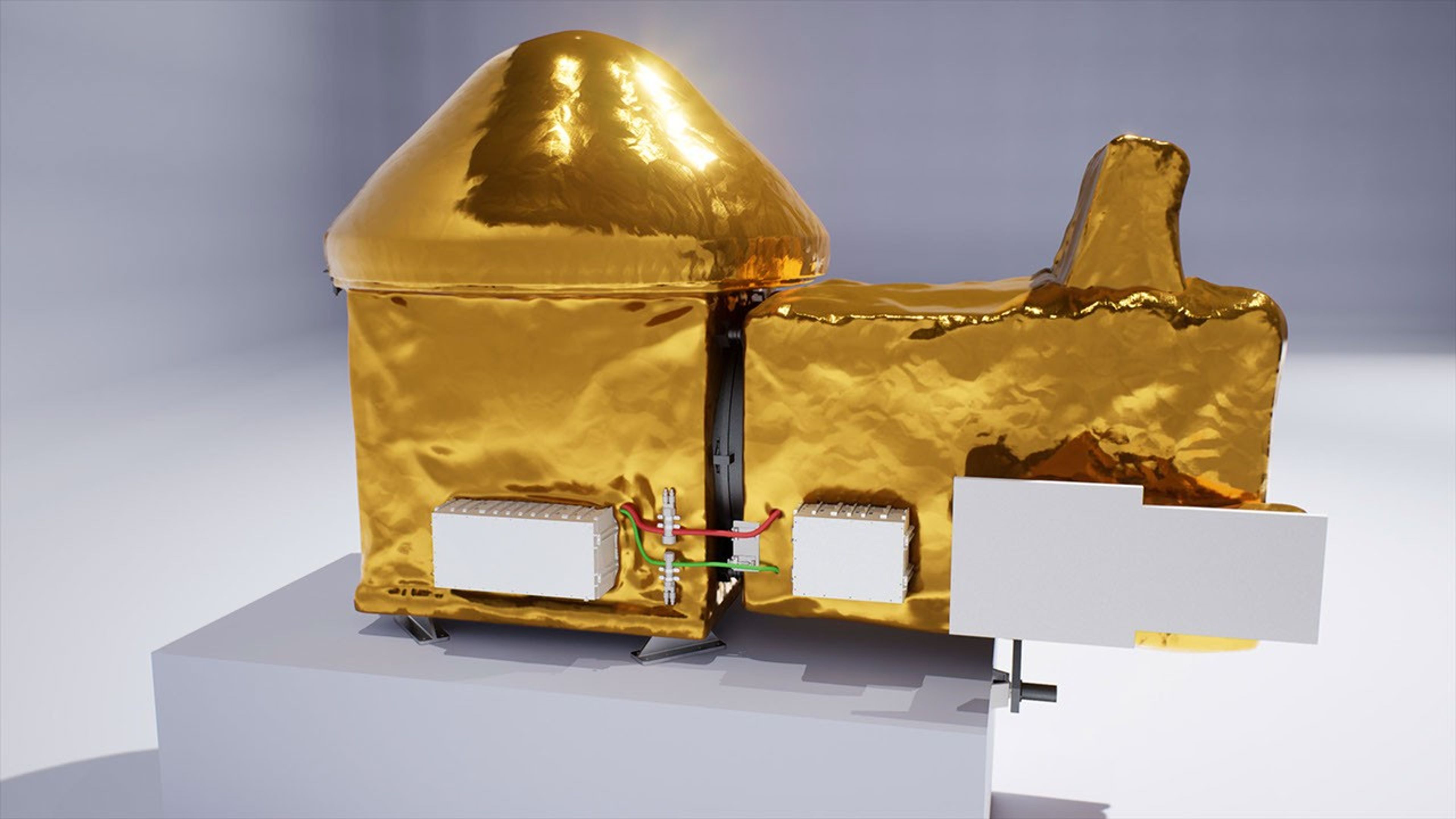 This illustration shows the proposed Capture, Containment, and Return System, a NASA payload on the European Space Agency's Earth Return Orbiter.