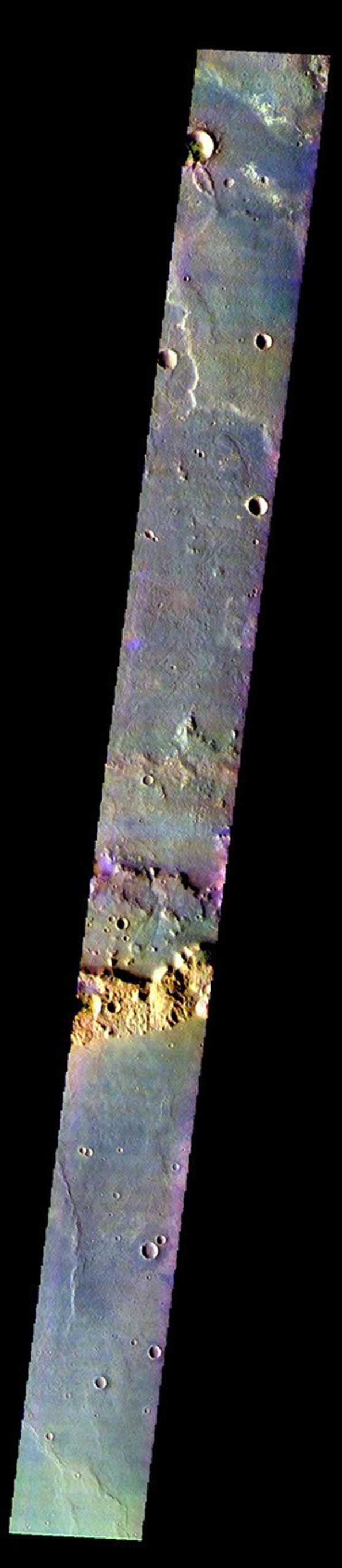 This image from NASA's Mars Odyssey shows part of Terra Cimmeria.