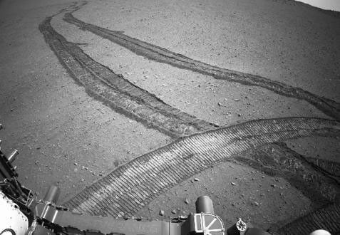 NASA's Perseverance drives first backward then forward as it negotiates some slippery terrain found along a route up to the rim of Jezero Crater on Oct. 15, 2024.
