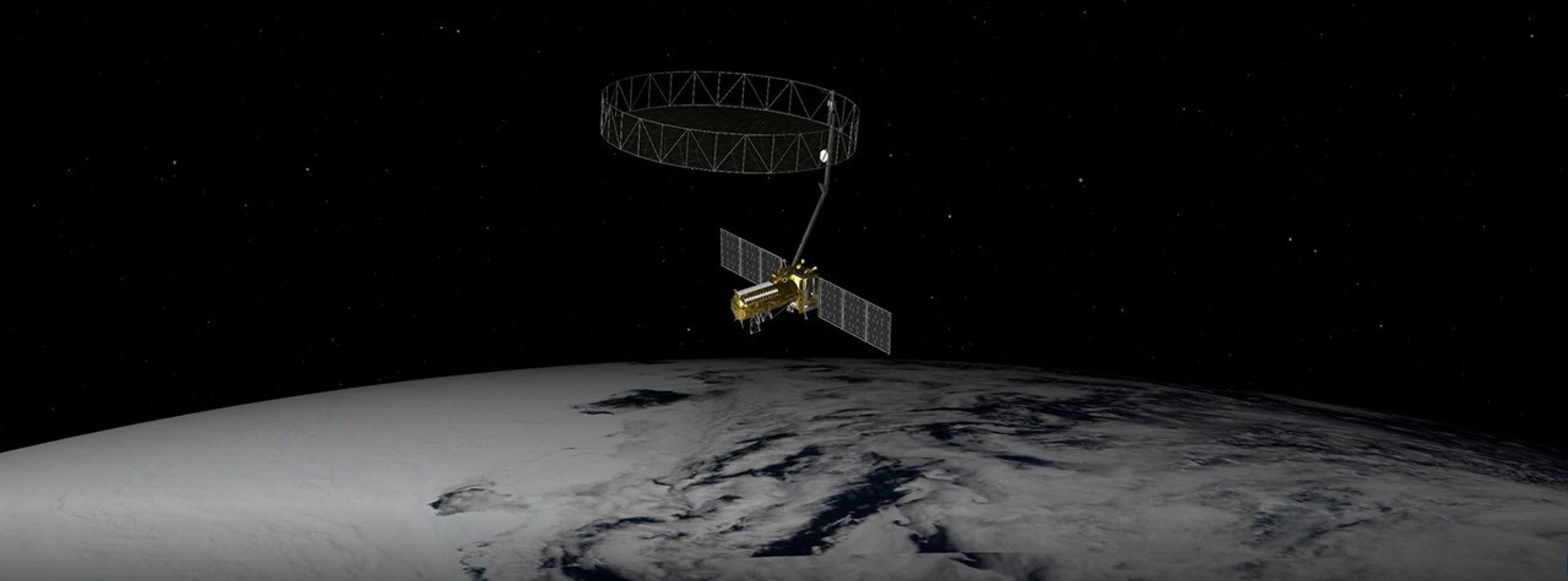 NISAR will offer insights into Earth's constantly changing land and ice surfaces using synthetic aperture radar technology. The spacecraft, depicted here in an artist's concept, will launch from India.