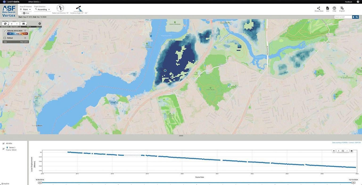 NASA, along with the Jet Propulsion Laboratory, is collaborating with the Alaska Satellite Facility to create a powerful web-based tool that will show the movement of land across North America.