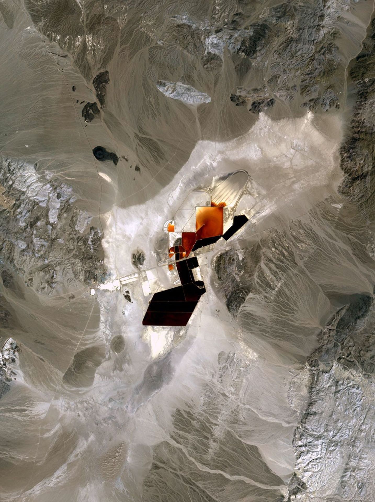 NASA's Terra spacecraft shows Nevada's only lithium-producing site, in Clayton Valley, Nevada.