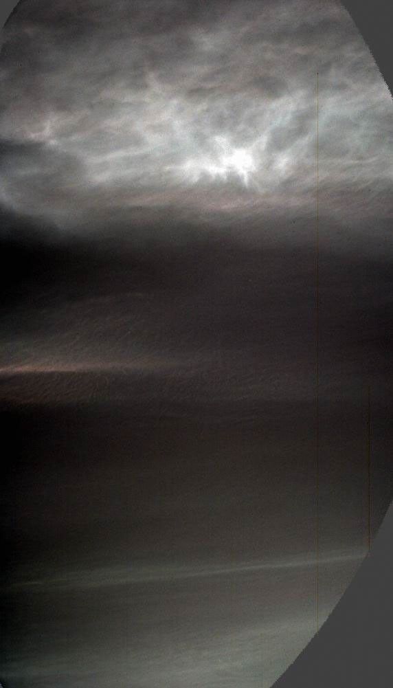 NASA's Curiosity Mars rover captured these drifting noctilucent, or twilight, clouds in a 16-minute recording on Jan. 17, 2025.
