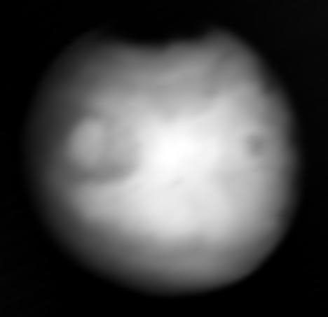 This picture of Mars is a composite of several images captured by Europa Clipper's thermal imager on March 1, 2025.