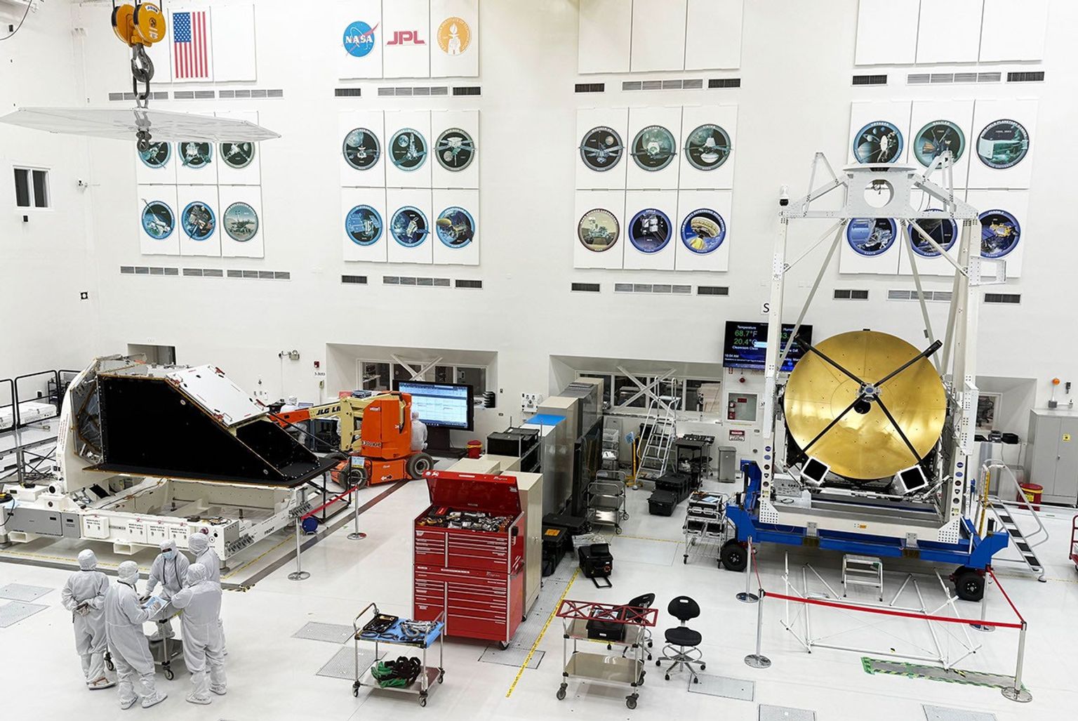 In March, 2025, components for NASA's NEO Surveyor and the agency's ASTHROS mission are sharing the same clean room at NASA's Jet Propulsion Laboratory while work continues on both missions.