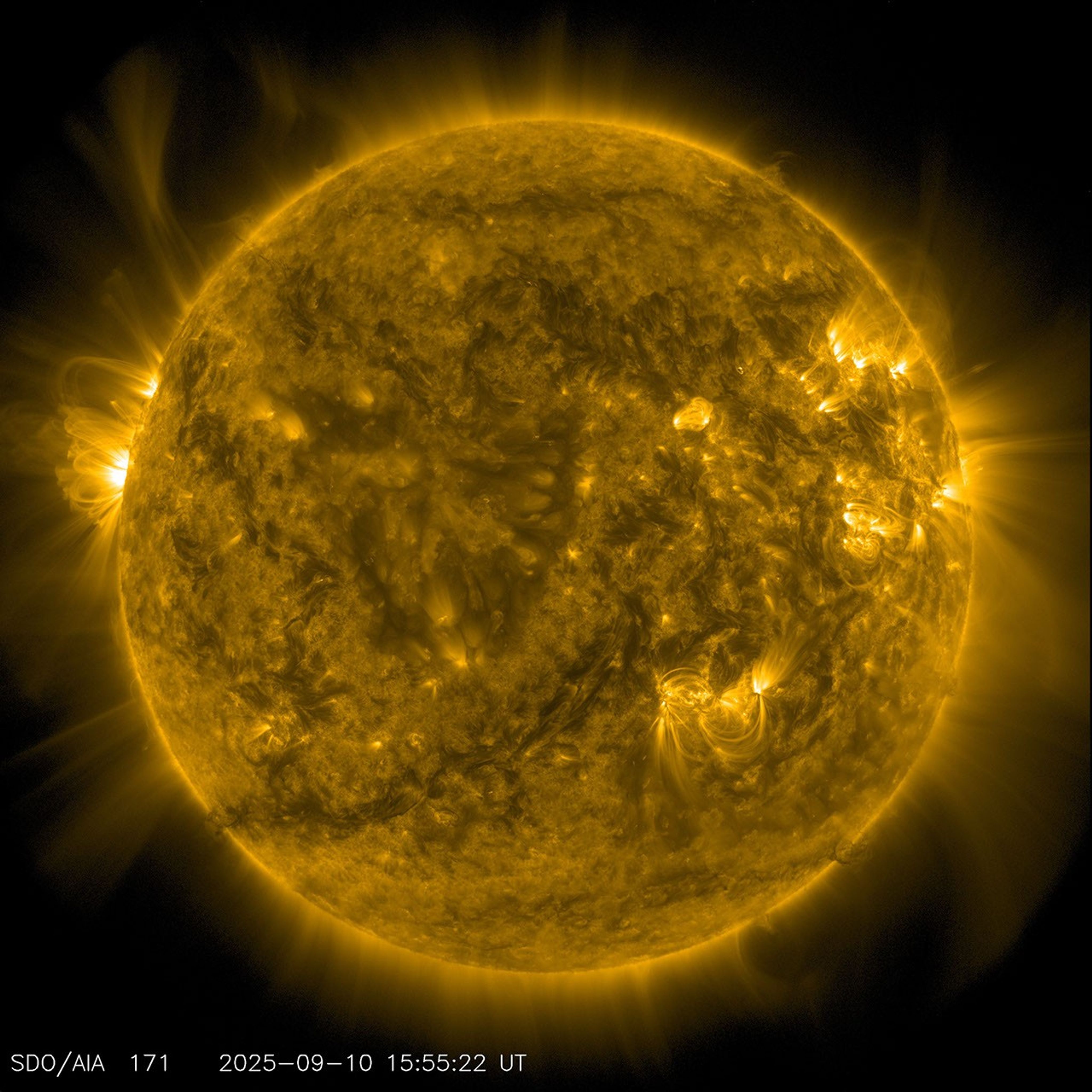 On Sept. 10, 2025, NASA's Solar Dynamics Observatory captured this image of the Sun.