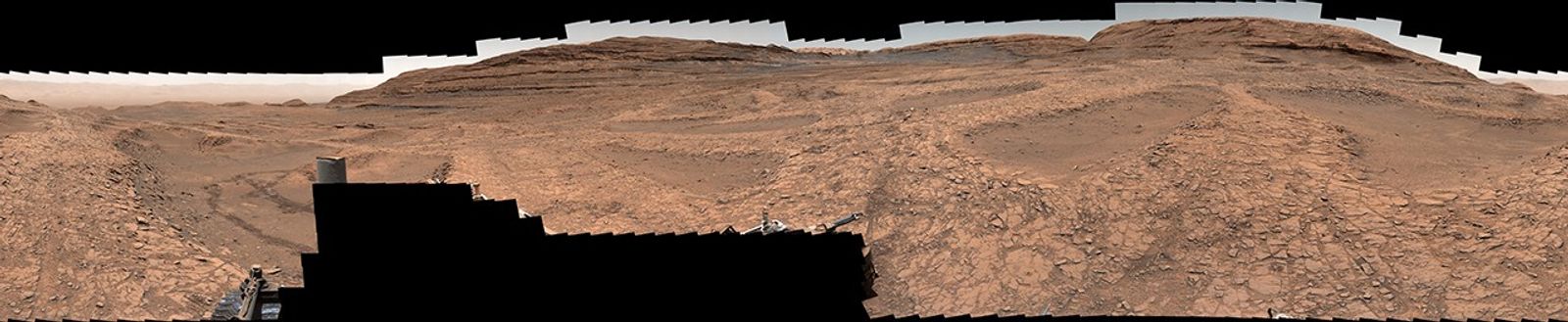 NASA Curiosity panorama showing boxwork terrain on Mars. Credit: NASA/JPL-Caltech/MSSS.