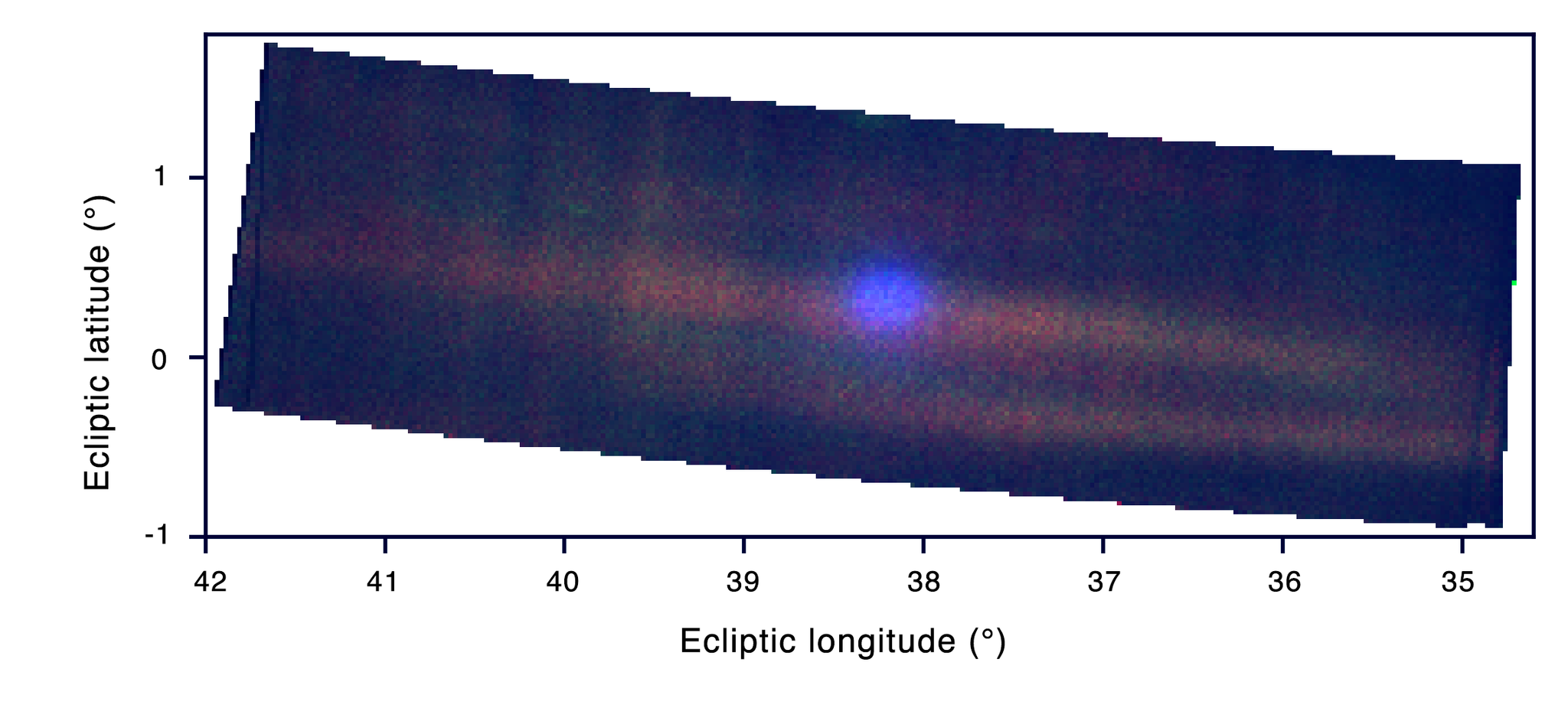 Interstellar comet 3I/ATLAS is seen in this composite image captured on Nov. 6 by the Europa Ultraviolet Spectrograph instrument on NASA’s Europa Clipper spacecraft, from a distance of around 102 million miles (164 million kilometers)..