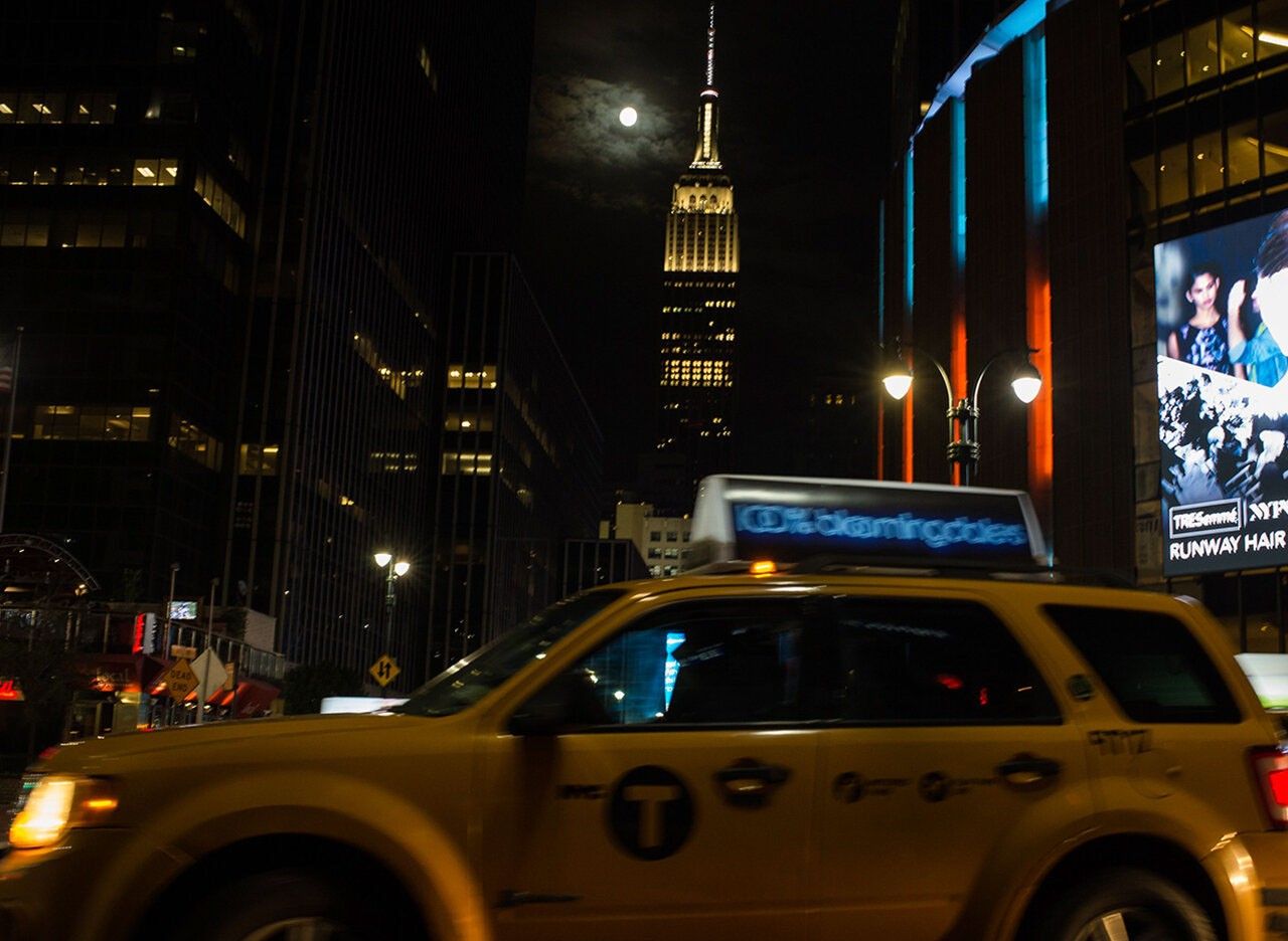 A supermoon over New York in 2015