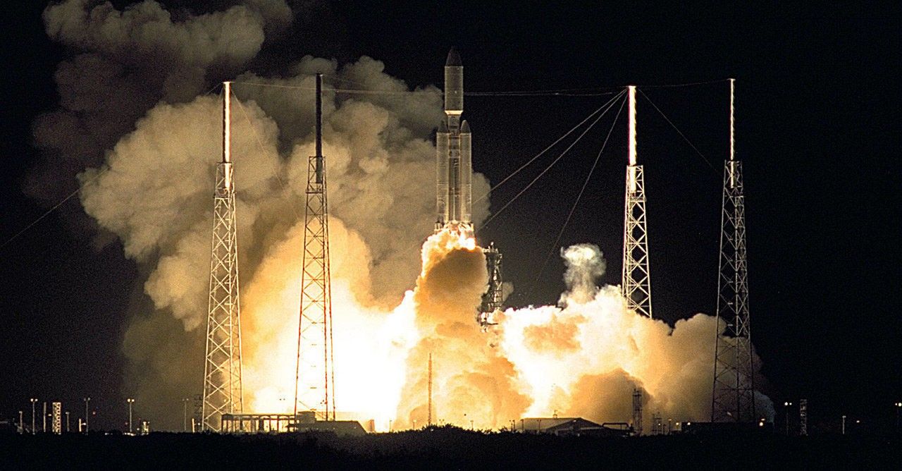 Color image of rocket launching.