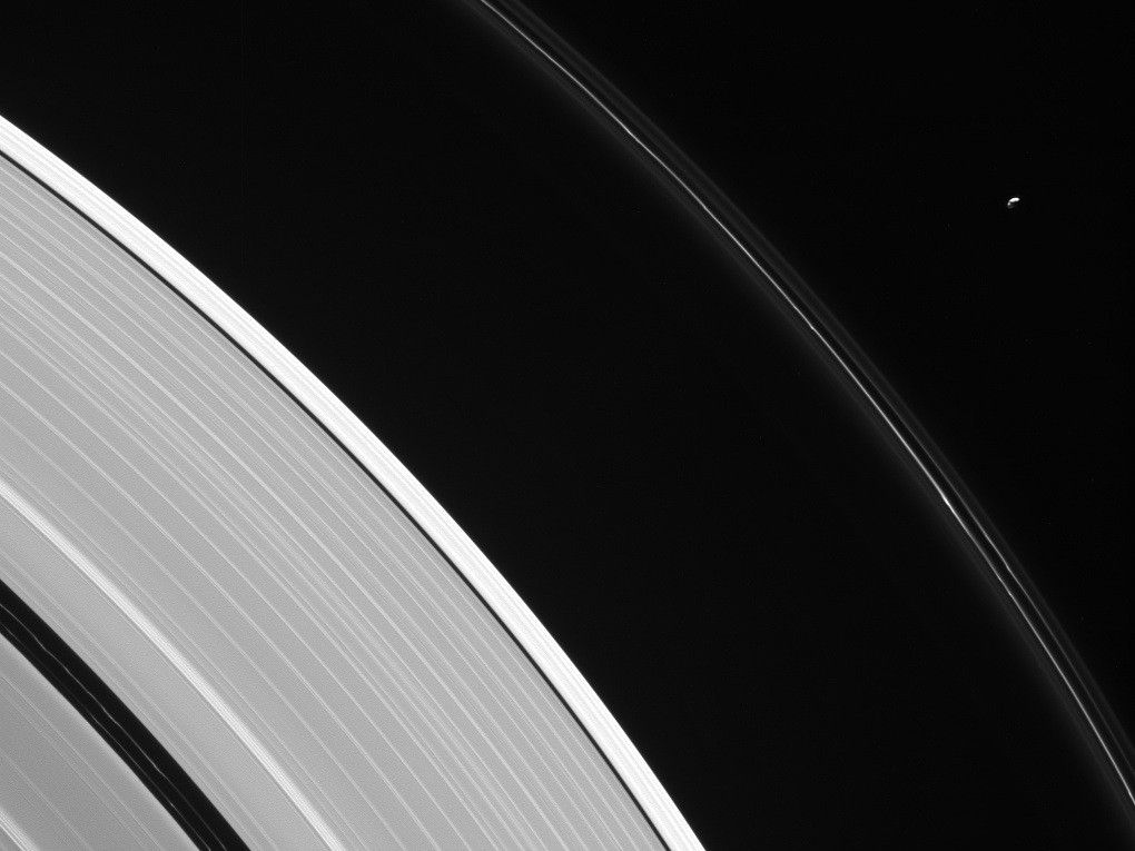 Saturn's rings and Pandora