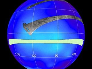 This set of images shows the areas mapped so far on Saturn's moon Titan by the Cassini radar mapper using its synthetic aperture radar imaging mode.