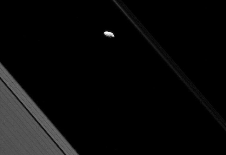 Saturn's rings and Prometheus