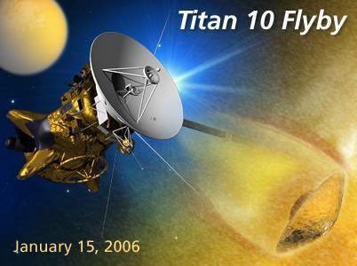 Illustration of Cassini spacecraft at Saturn.