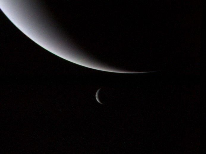 crescent neptune and small triton