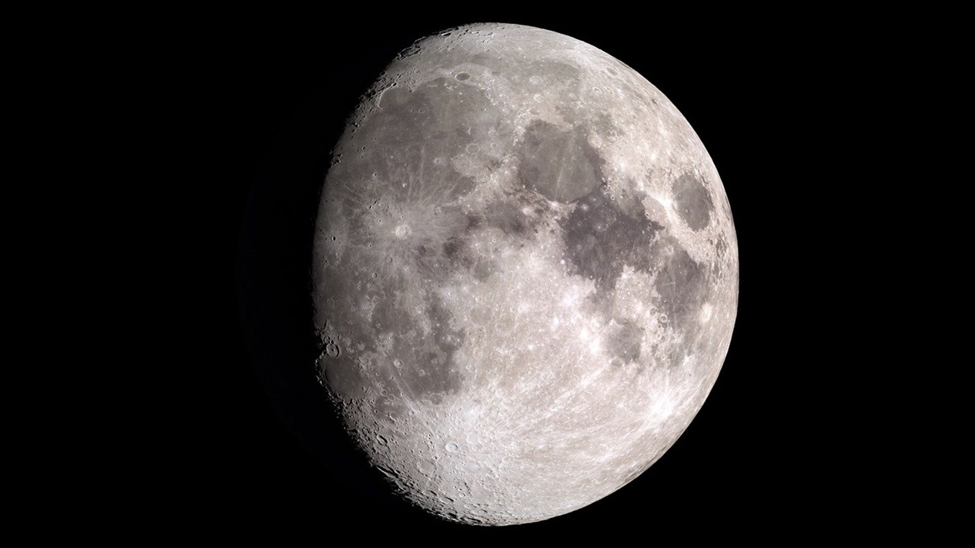 Full image of the nearside of the Moon.