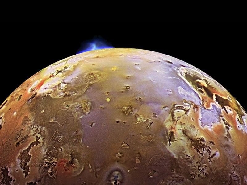 Io's complex plasma interactions in Io's atmosphere include support for currents and coupling to Jupiter's atmosphere.