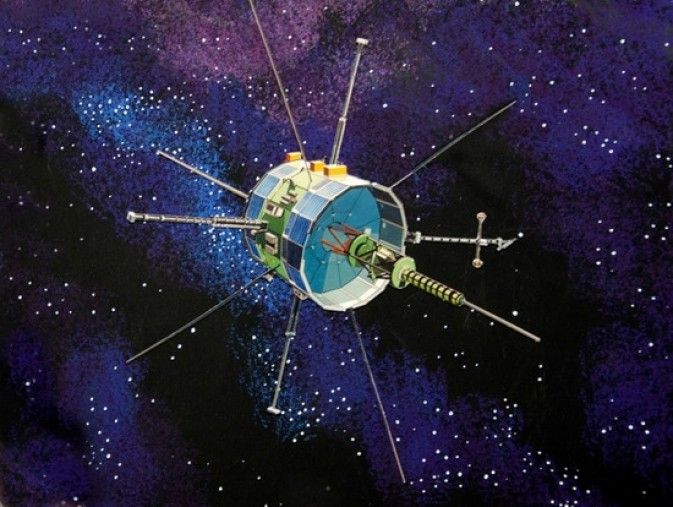 Spacecraft in space.