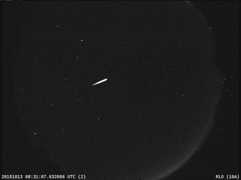 Meteor in the sky.