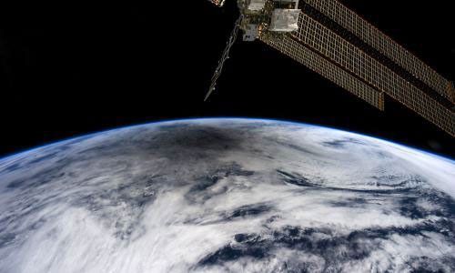 Shadow of an annular eclipse seen from the International Space Station on May 20, 2012.