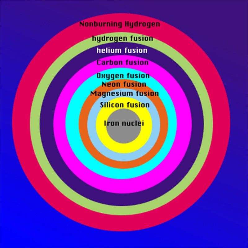A series of concentric circles of different colors.