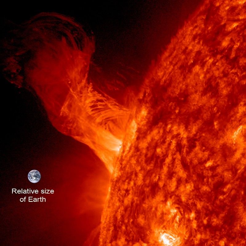 A solar eruption