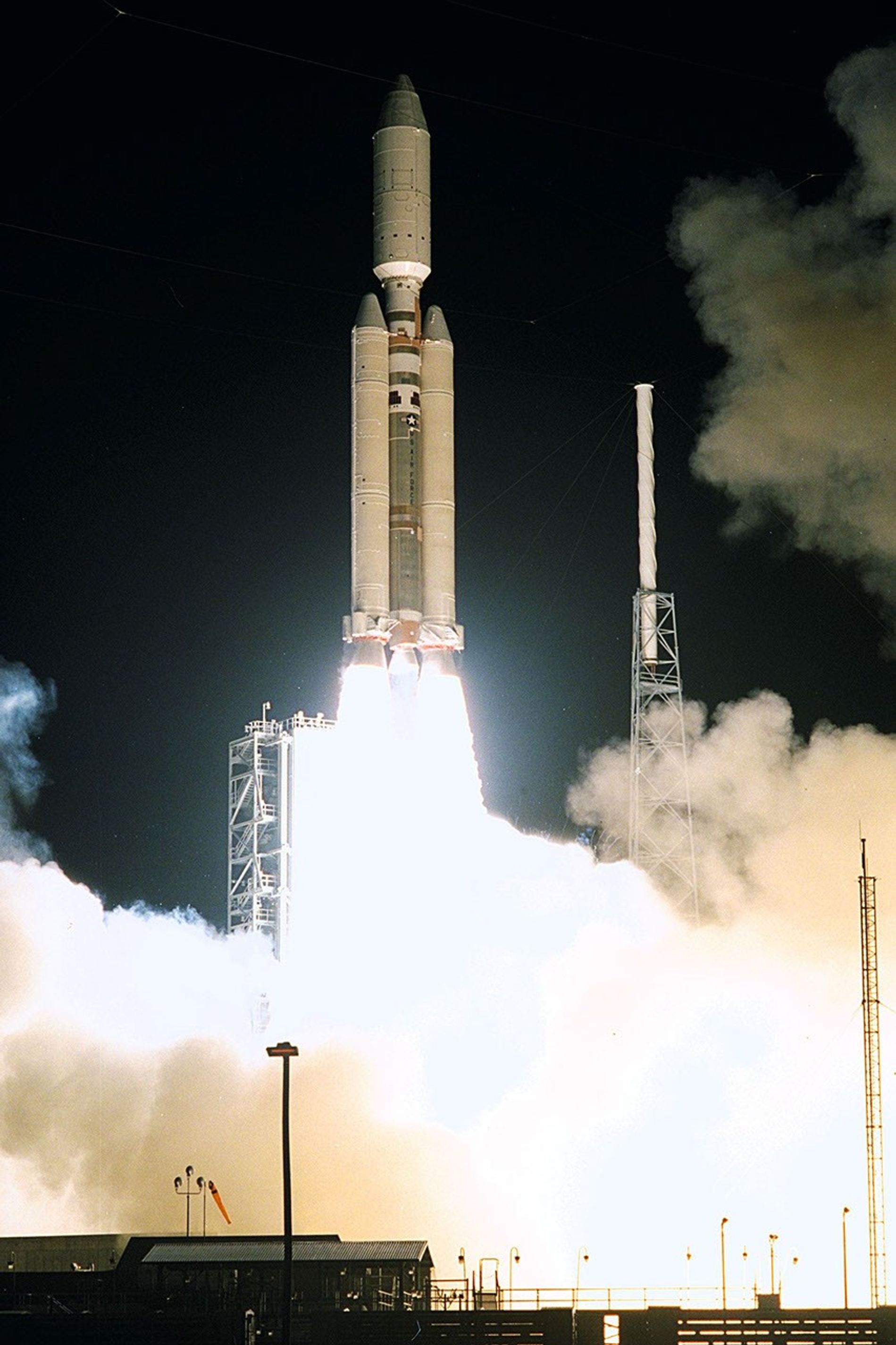 Color image of rocket launching.