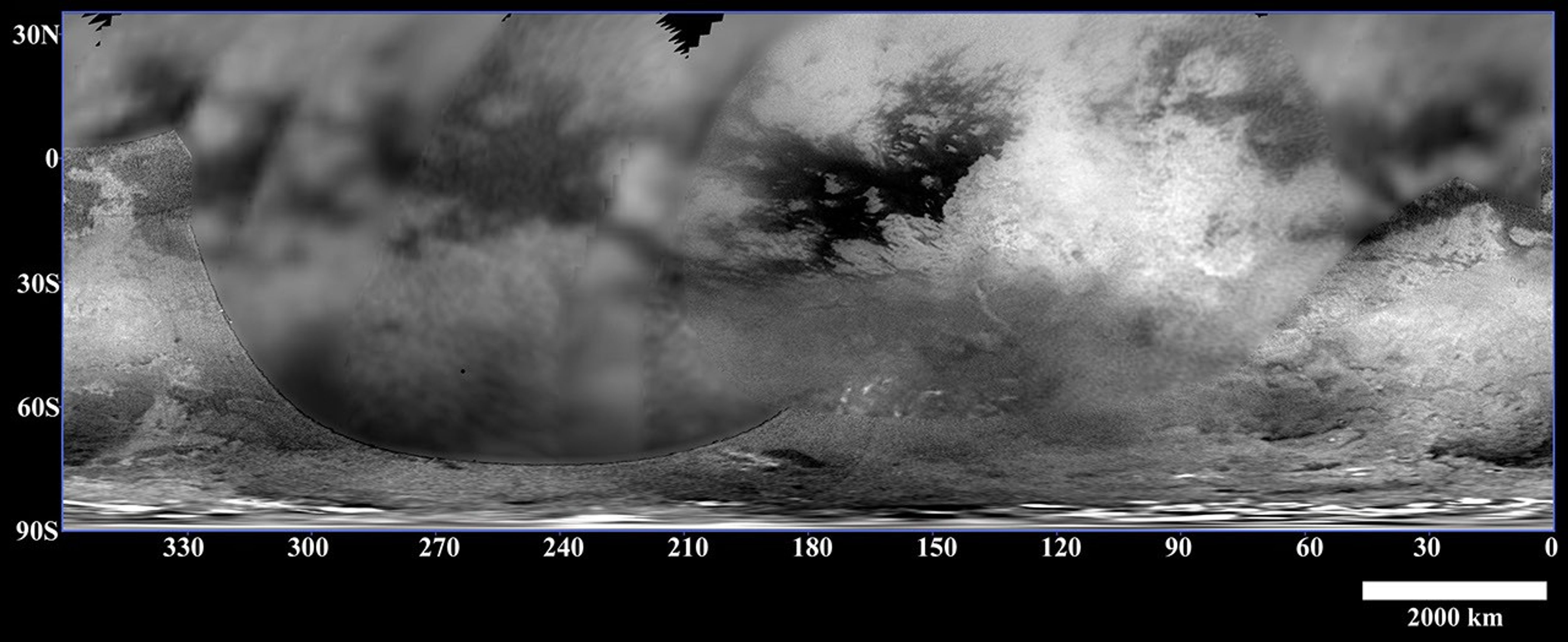 Map of Saturn's moon Titan