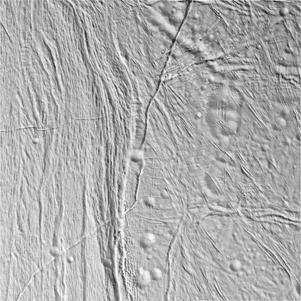 Close-up view of Enceledus