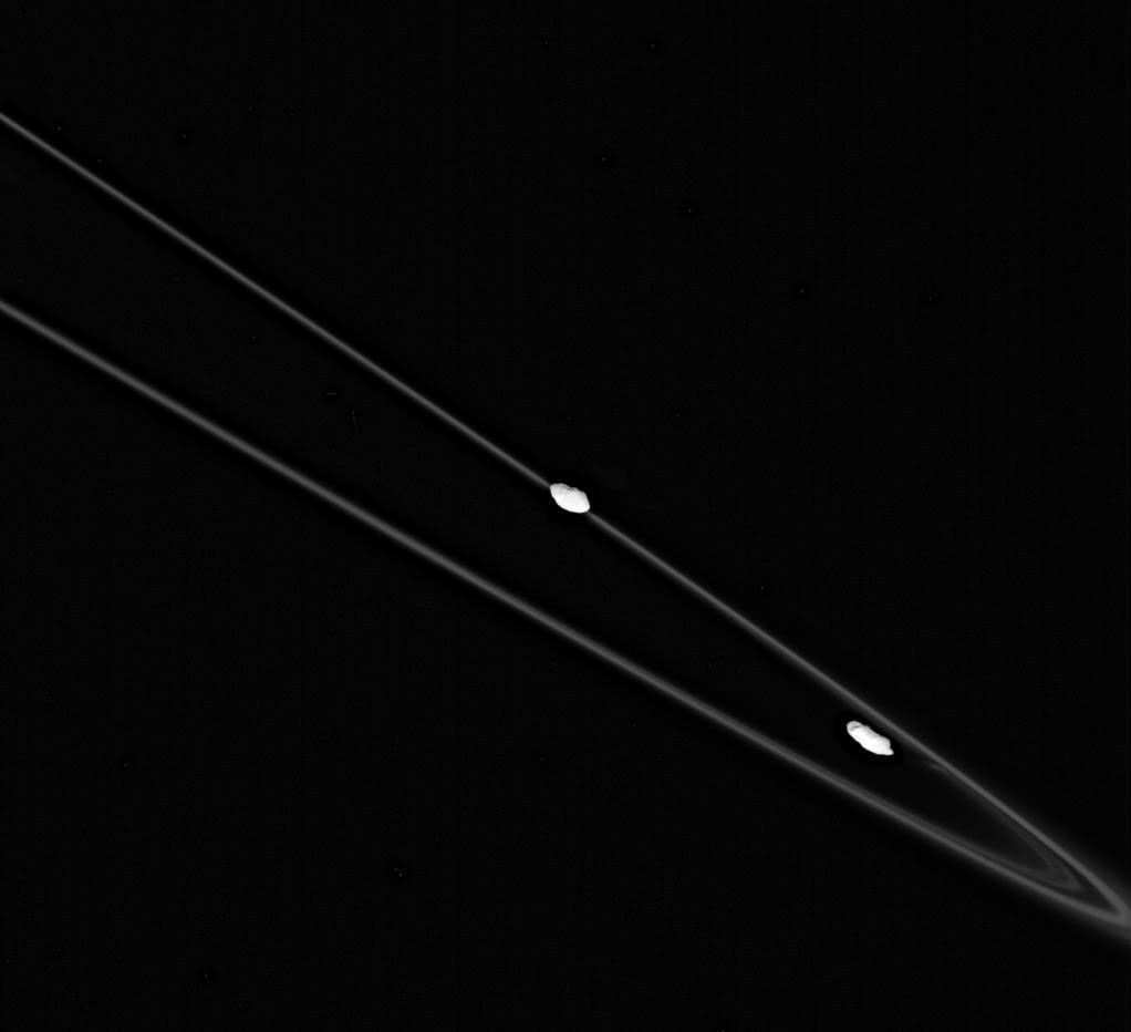 Prometheus and Pandora near the F ring