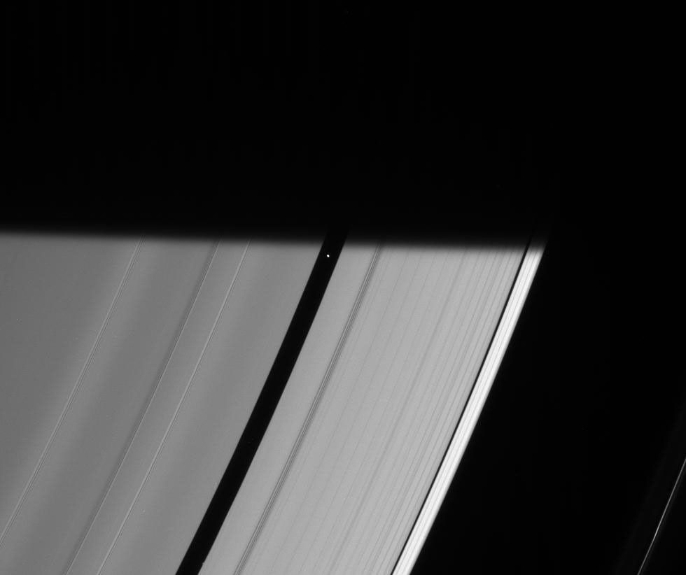 Pan and Saturn's rings