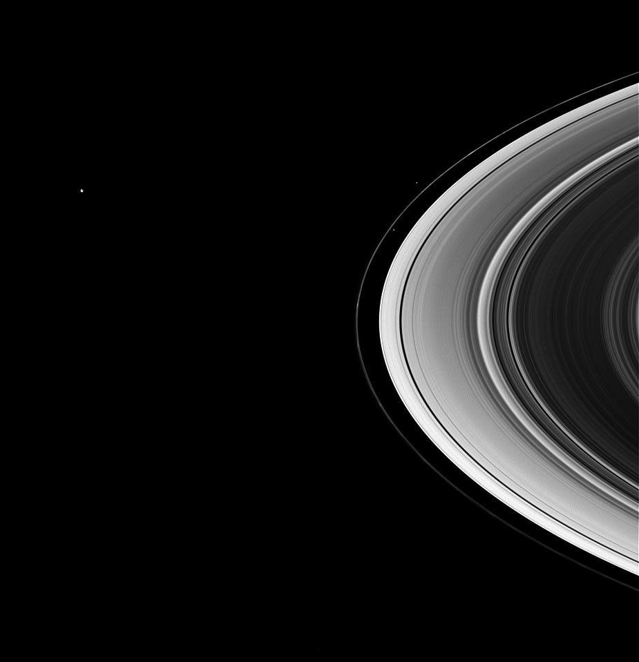 Prometheus, Pandora, Mimas and the F ring