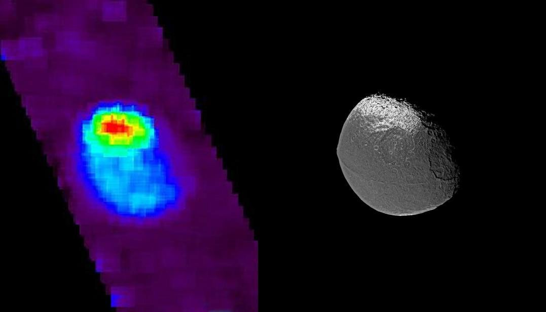 Two views of Iapetus