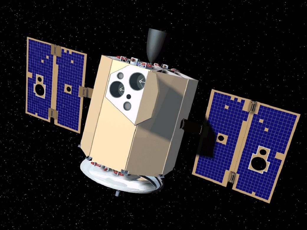 Spacecraft in space.