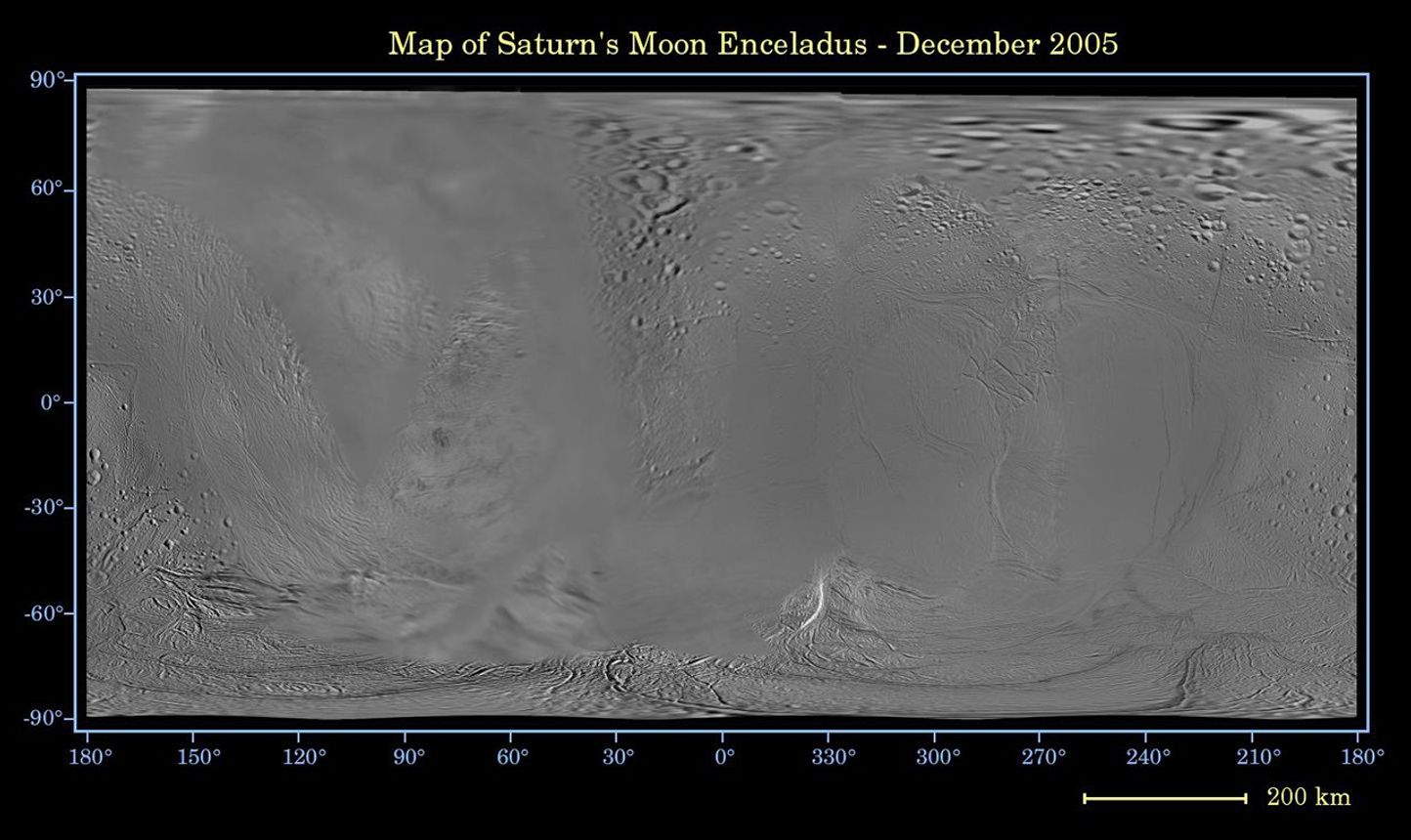 Map of Enceladus