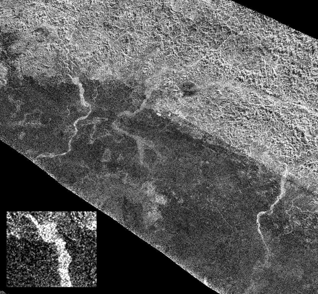 Radar view of Titan's surface