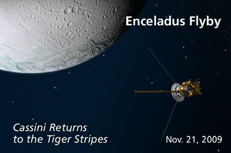 Artist's rendering of the Nov. 11 Enceladus flyby