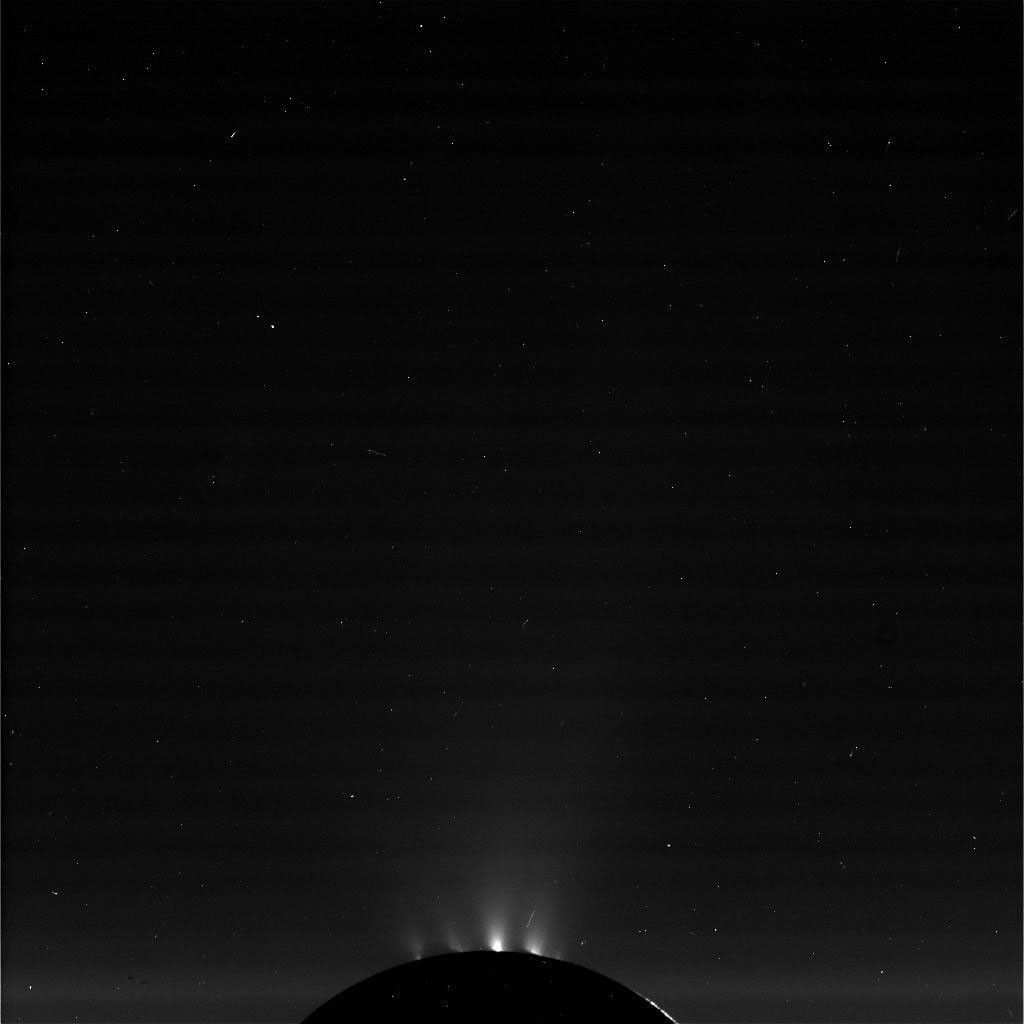 Raw image of Enceladus