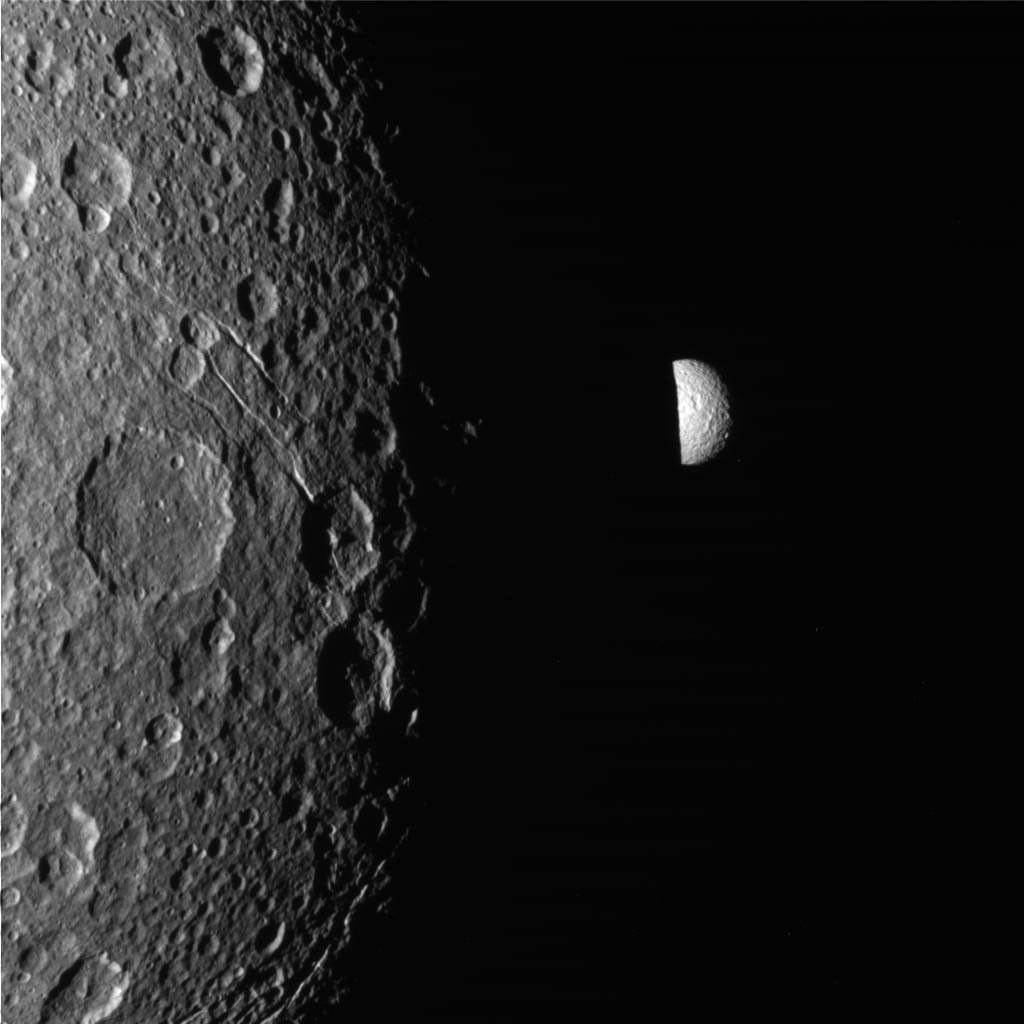 This Dione encounter was intended primarily for Cassini's composite infrared spectrometer and radio science subsystem.