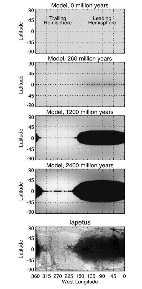 Series of maps of Saturn's moon Iapetus